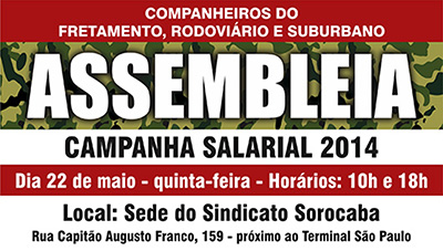Imagem de Sorocaba: Rumos da campanha salarial serão decididos em assembleia, nesta quinta (22) 